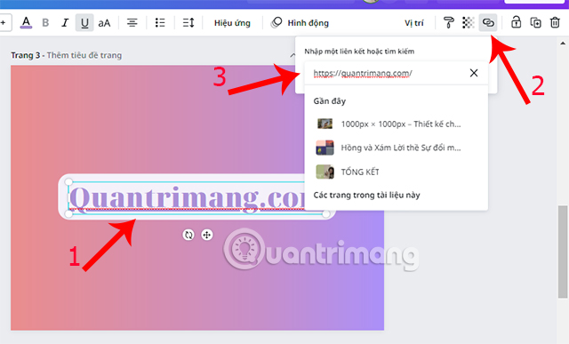 Gắn link vào thiết kế có đuôi PDF