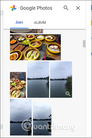 Tìm ảnh ghép Google Photos trong Google Docs
