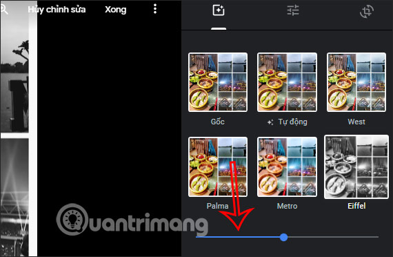 Thay đổi màu ảnh ghép trên Google Photos PC