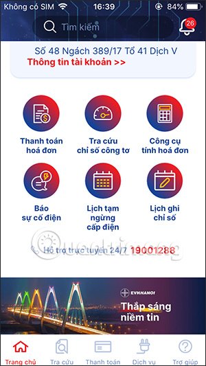 Ứng dụng EVNHANOI
