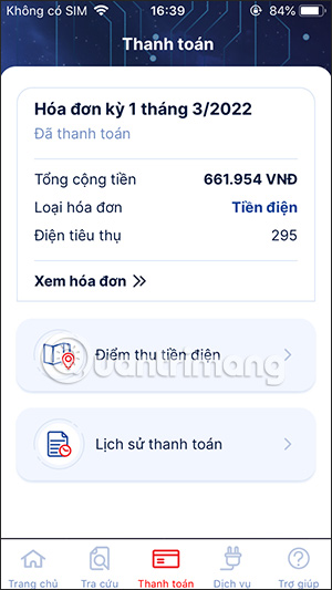 Hóa đơn EVNHANOI