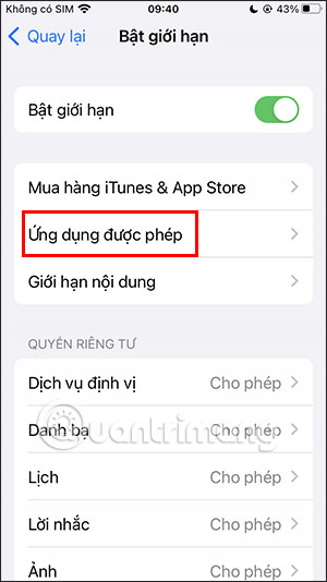 Ứng dụng mặc định iPhone