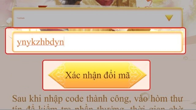 Nhập giftcode mà Quantrimang đã đề cập ở phía trên vào ô trống