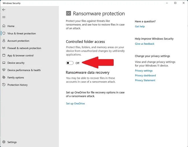 Cách kích hoạt tính năng Ransomware Protection trên Windows - Ảnh minh hoạ 7