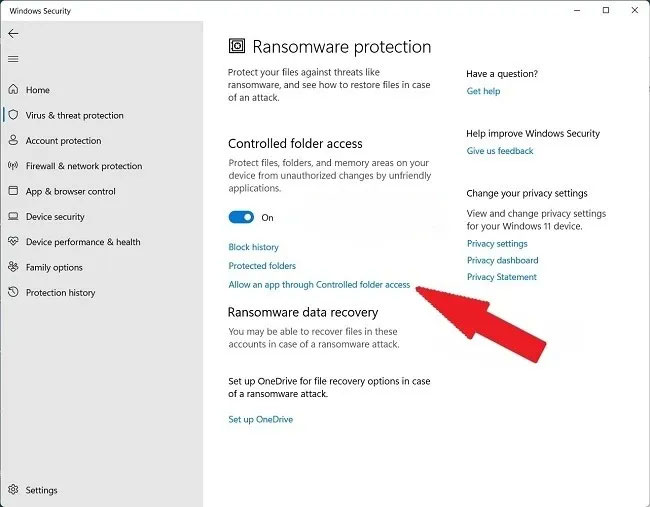 Cách kích hoạt tính năng Ransomware Protection trên Windows - Ảnh minh hoạ 9