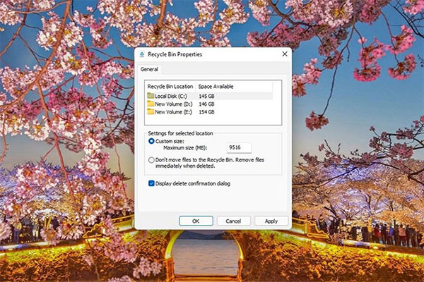 Bật lời nhắc xác nhận trước khi xóa file