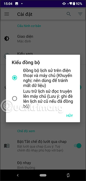 Đồng bộ thư viện truyện