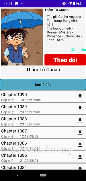 Các chap của truyện
