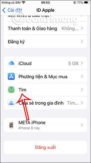 Tính năng Tìm trên iPhone