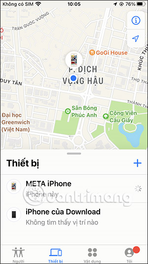 Vị trí iPhone