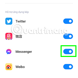 Schalten Sie die App ein, für die Sie eine duale Anwendung erstellen möchten.
