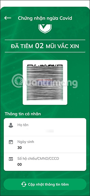 Thông tin tiêm chủng vaccine