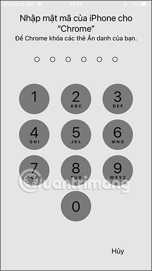 Nhập mật khẩu iPhone