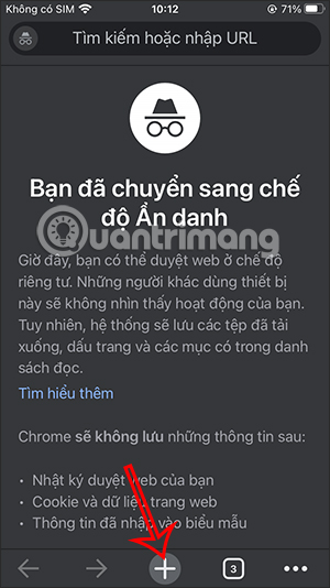 Mở tab ẩn danh trên Chrome