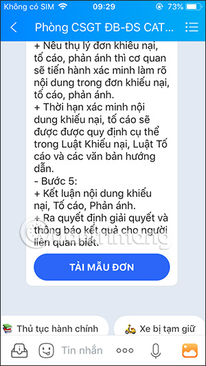 Mẫu đơn thực hiện thủ tục