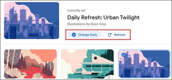 Tắt “Change Daily”