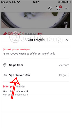 Vận chuyển mặt hàng