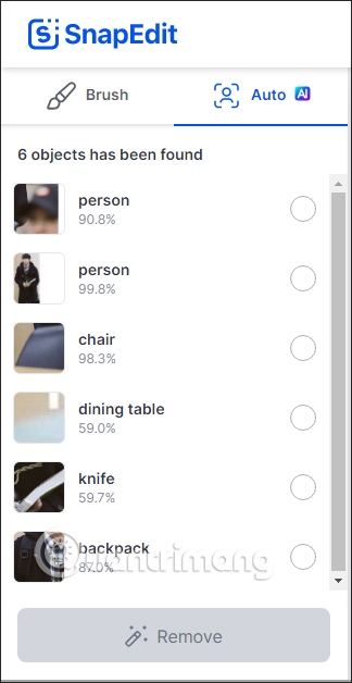 Vật thể trong ảnh tìm được