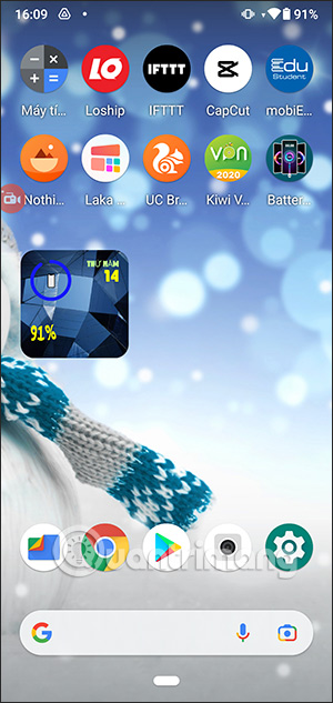 Hiển thị widget trên Android