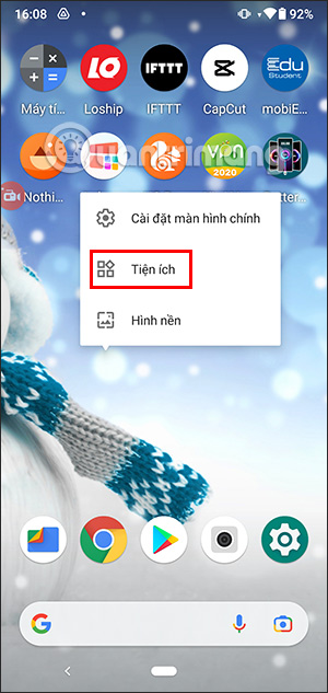 Tiện ích trên Android