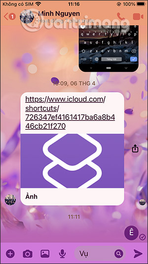Tin nhắn trên Messenger