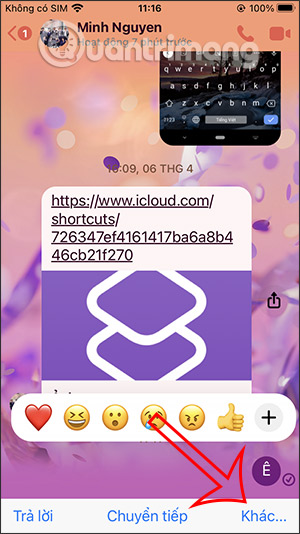 Tùy chon tin nhắn Messenger