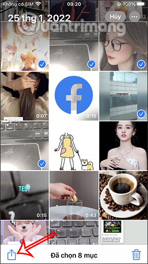 Chia sẻ video trên iPhone