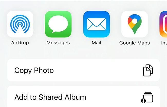 Airdrop trên iPhone