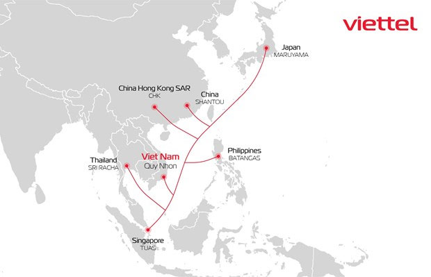 ADC kết nối các quốc gia trong khu vực châu Á-Thái Bình Dương như: Singapore, Trung Quốc, Nhật Bản, Hongkong, Phillippines, Việt Nam, Thái Lan.