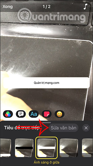 Sửa văn bản chèn vào video
