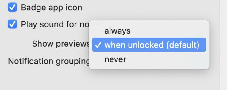 Nên chọn “When Unlocked”