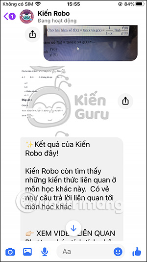 Lời giải bài tập trên Kiến Robo Messenger