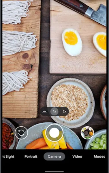 Giao diện camera Gcam