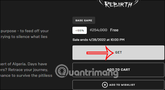 Nhấn Get tải Amnesia: Rebirth