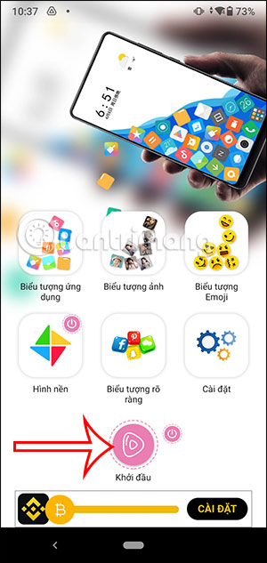 Chạy ứng dụng Rolling icons