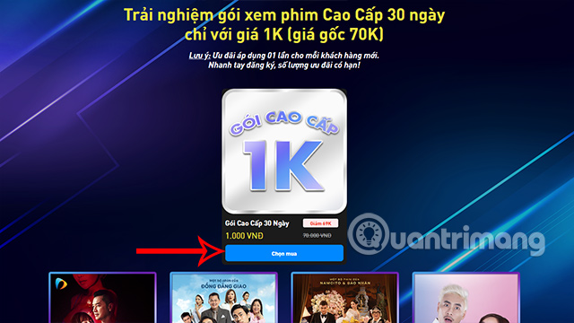 Ấn vào mục Chọn mua.