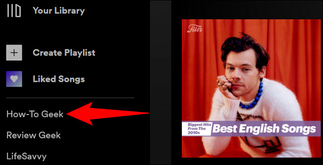 Nhấp vào playlist mà bạn muốn đặt ở chế độ riêng tư