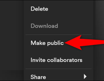 Chọn “Make Public” 