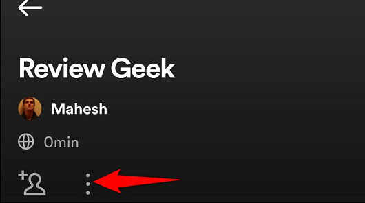 Nhấn vào dấu ba chấm