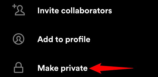 Bấm chọn “Make Private” 