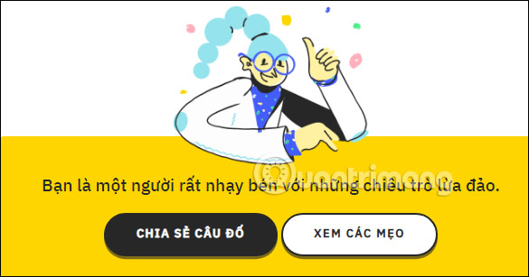 Kết quả kiểm tra trên dauhieuluadao