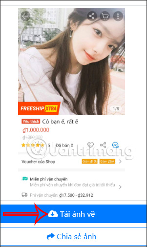 Chế ảnh sản phẩm Shopee trên điện thoại