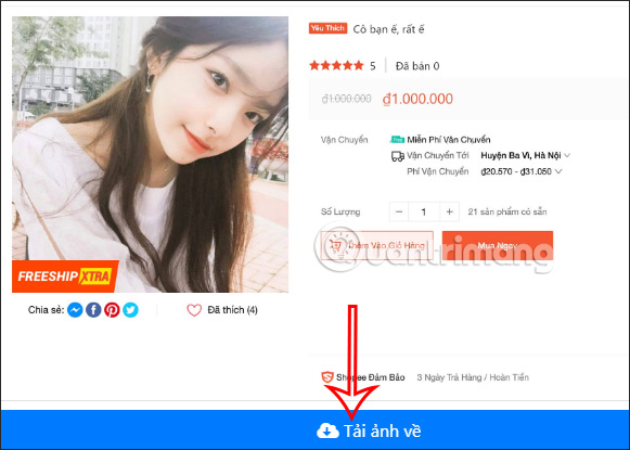 Chế ảnh sản phẩm Shopee trên máy tính