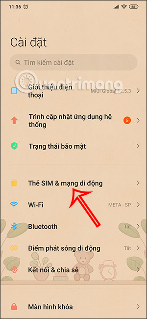 Thẻ SIM & Mạng di động trên Xiaomi