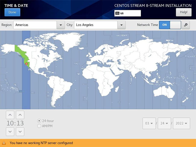Múi giờ của CentOS Stream