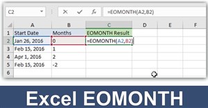 Hàm EOMONTH Excel, cách dùng hàm EOMONTH