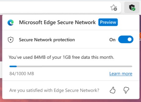 Dùng thử VPN tích hợp trên trình duyệt Microsoft Edge