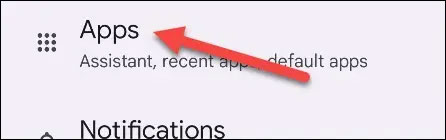 Bấm vào mục “Apps”