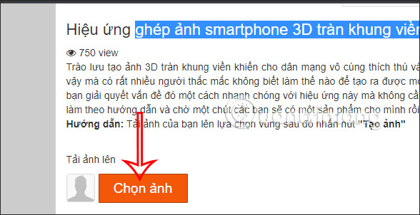 Ghép ảnh 3D tràn khung viền