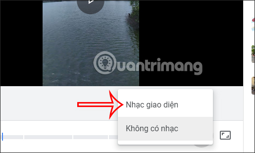 Chọn nhạc nền video tại Google Photos PC